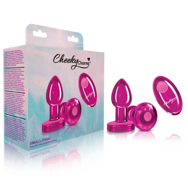 Cheeky Charms Vibrating Butt Plug Pink Small