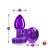 Cheeky Charms Vibrating Butt Plug Purple Small - Image 3