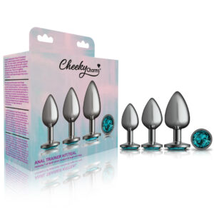 Cheeky Charms Anal Trainer Kit Gunmetal Teal
