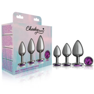Cheeky Charms Anal Trainer Kit Gunmetal Deep Purple