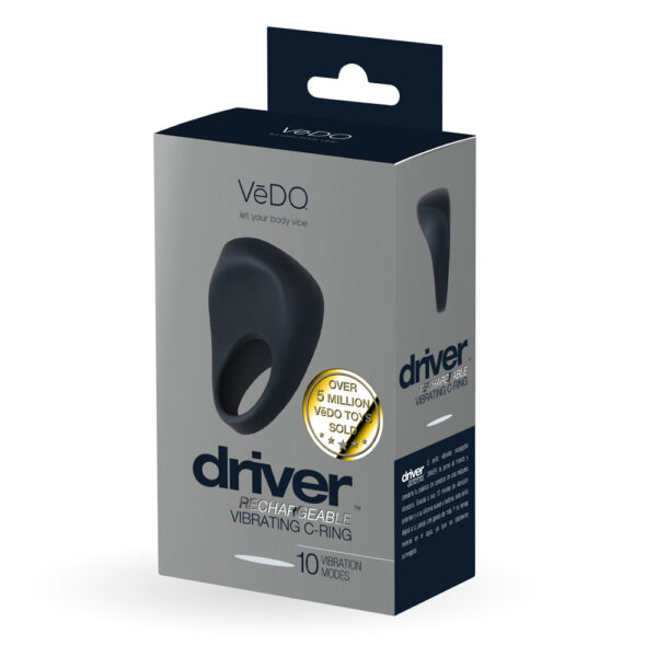 Vedo Driver Rechargeable Vibrating C-Ring Black