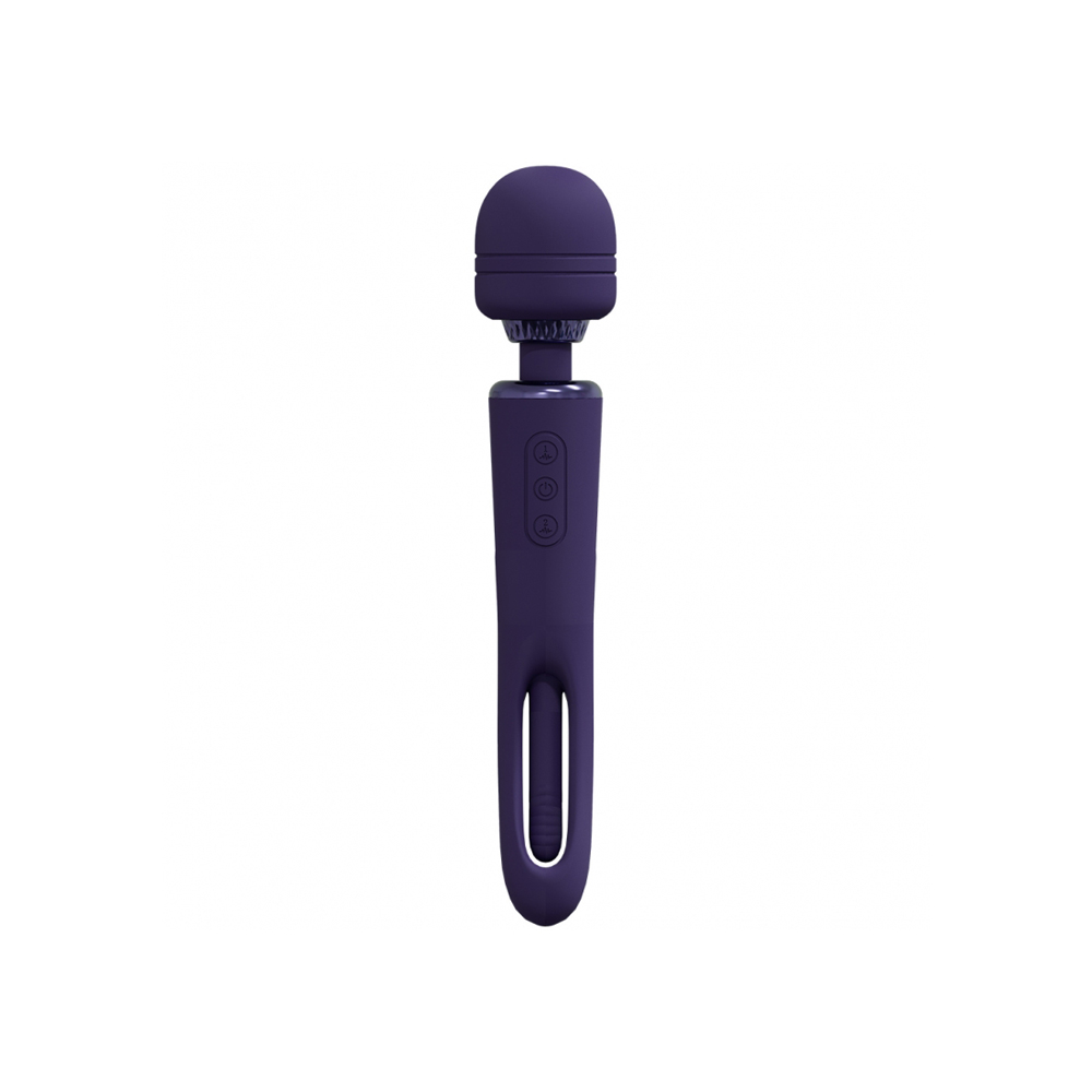 Vive Kiku Double Wand With G-Spot Flapping Purple 3 Vive Kiku Double Wand With G-Spot Flapping Purple - Image 3