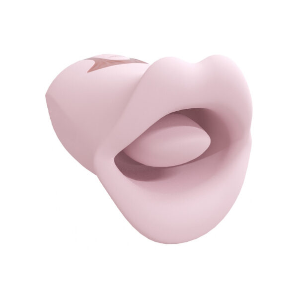 Kiss 10 Speed Suction & Vibrating Mouth Silicone Rechargeable Waterproof Pink - Image 2