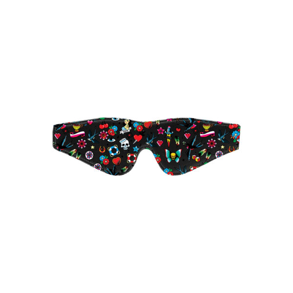 Ouch! Printed Eye Mask Old School Tattoo Style Black - Image 2