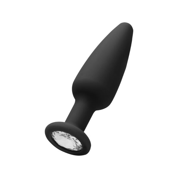 Cone-Shaped Diamond Butt Plug Black - Image 2