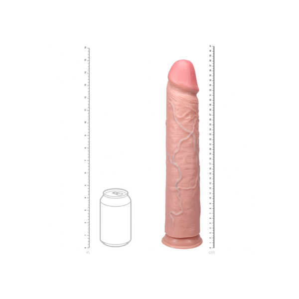 Realrock Extra Long Realistic Dildo No Balls 15" Flesh - Image 3
