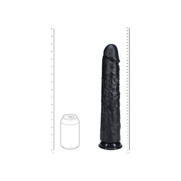 Realrock Extra Long Realistic Dildo No Balls 14" Black - Image 3