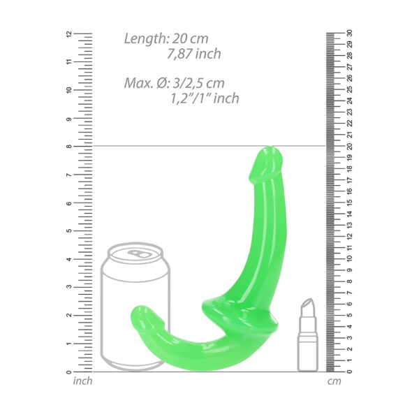 Realrock Glow In The Dark Strapless Strap-On 6'' Neon Green - Image 3