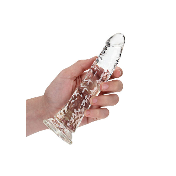 Realrock Crystal Clear Slim Dildo 7'' Transparent - Image 2