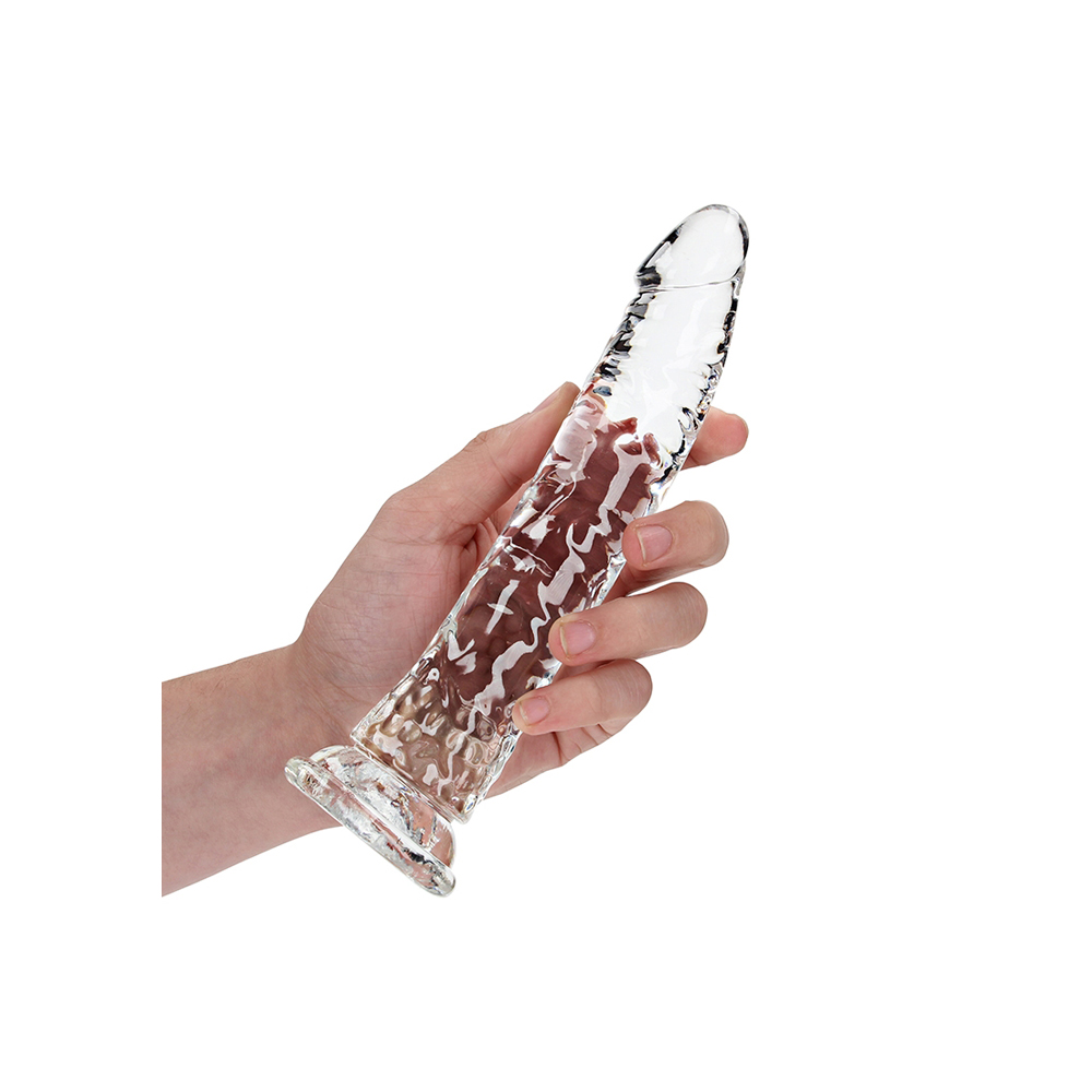 Realrock Crystal Clear Slim Dildo 8'' Transparent 2 Realrock Crystal Clear Slim Dildo 8'' Transparent - Image 2