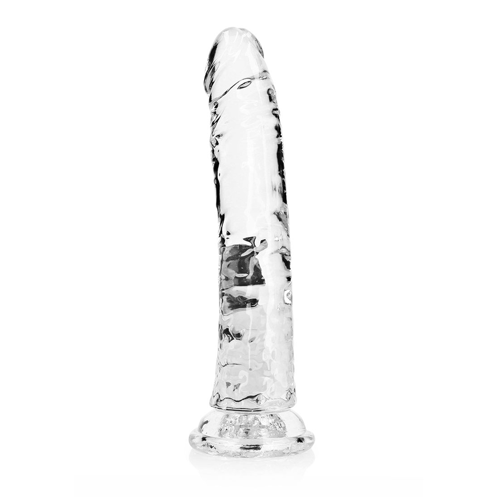 Realrock Crystal Clear Slim Dildo 8'' Transparent 1 Realrock Crystal Clear Slim Dildo 8'' Transparent