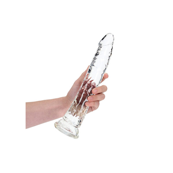 Realrock Crystal Clear Slim Dildo 11'' Transparent - Image 2