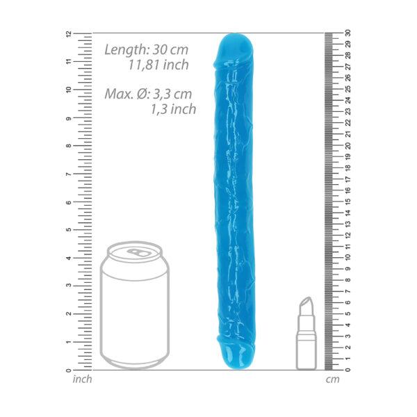 Realrock Glow In The Dark Double Dong 12'' Neon Blue - Image 3