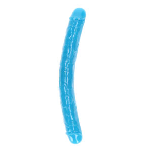 Realrock Glow In The Dark Double Dong 15'' Neon Blue