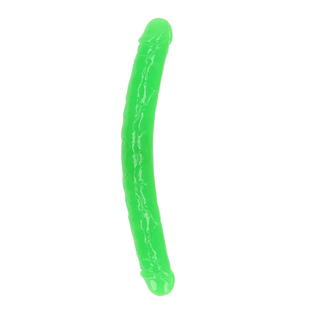 Realrock Glow In The Dark Double Dong 15'' Neon Green 1 Realrock Glow In The Dark Double Dong 15'' Neon Green