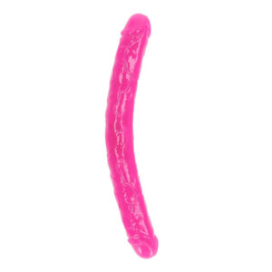 Realrock Glow In The Dark Double Dong 15'' Neon Pink