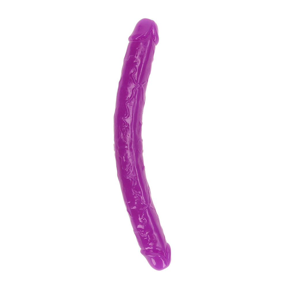Realrock Glow In The Dark Double Dong 15'' Neon Purple 1 Realrock Glow In The Dark Double Dong 15'' Neon Purple