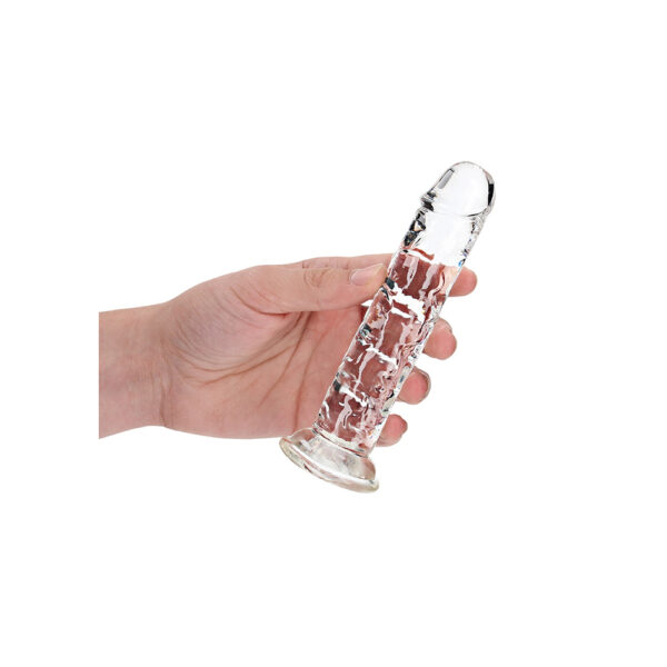 Realrock Crystal Clear Straight Realistic Dildo With Suction Cup 6'' Transparent - Image 2