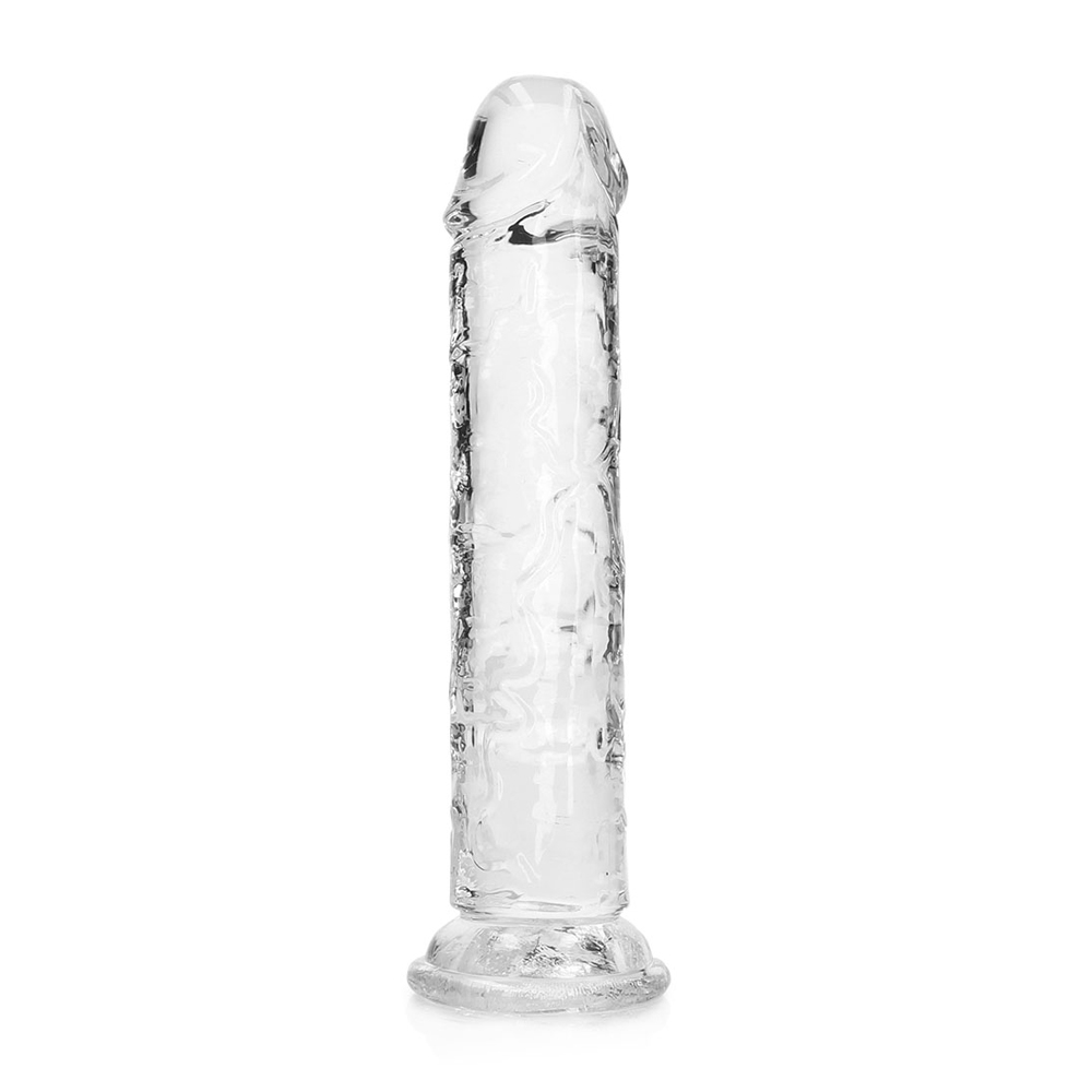 Realrock Crystal Clear Straight Realistic Dildo With Suction Cup 7'' Transparent 1 Realrock Crystal Clear Straight Realistic Dildo With Suction Cup 7'' Transparent