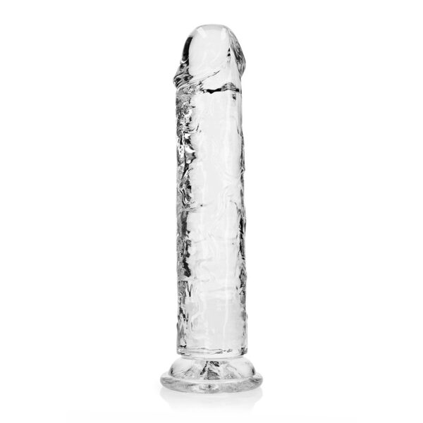 Realrock Crystal Clear Straight Realistic Dildo With Suction Cup 10'' Transparent