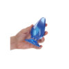 Realrock Crystal Clear Anal Plug 4.5'' Blue - Image 2