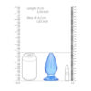 Realrock Crystal Clear Anal Plug 4.5'' Blue - Image 3