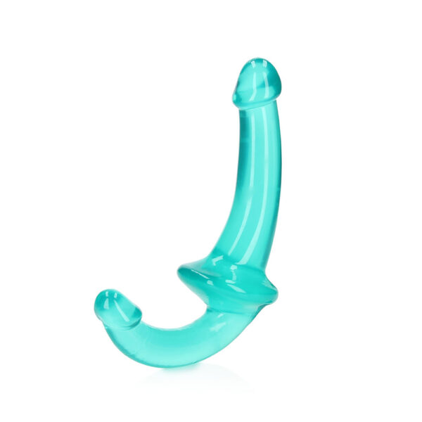 Realrock Crystal Clear Strapless Strap-On 6'' Turquoise