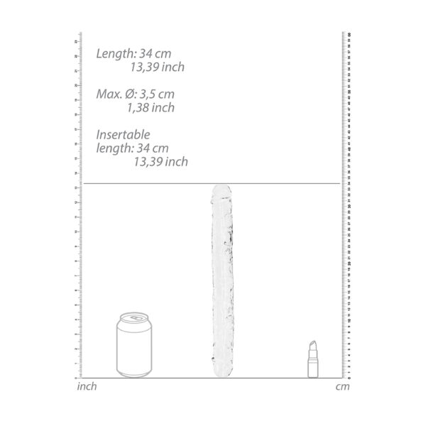 Realrock Crystal Clear Double Dong 13'' Transparent - Image 3