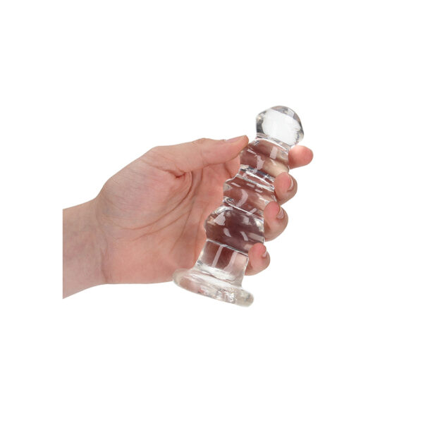 Realrock Crystal Clear Curvy Dildo Or Butt Plug 5.5'' Transparent - Image 2