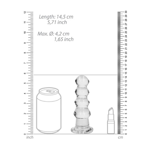 Realrock Crystal Clear Curvy Dildo Or Butt Plug 5.5'' Transparent - Image 3