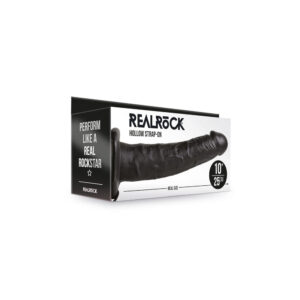 Realrock Hollow Strap-On Without Balls 10" Black