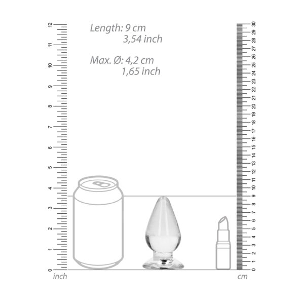 Realrock Crystal Clear Anal Plug 3.5'' Transparent - Image 3