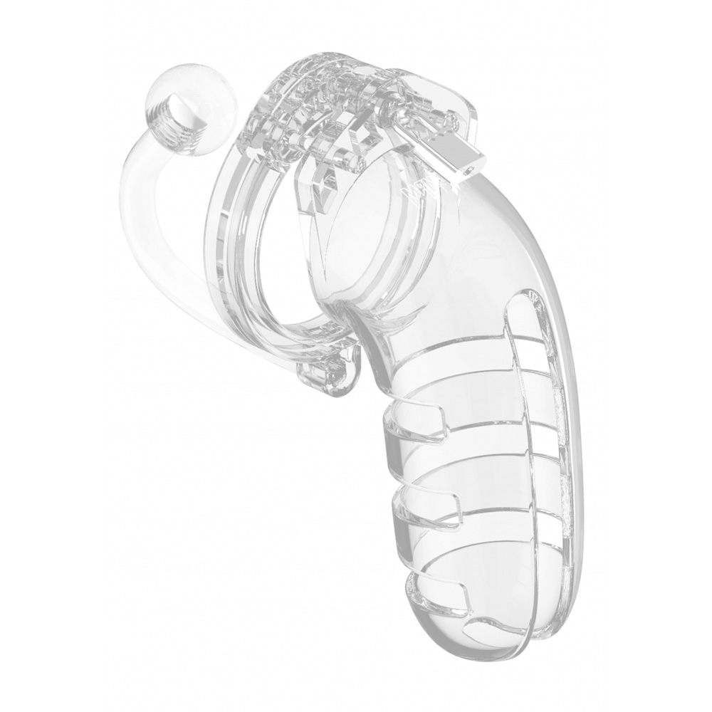 Model 12 Chasity 5.5" Cage With Plug Transparent 2 Model 12 Chasity 5.5" Cage With Plug Transparent - Image 2