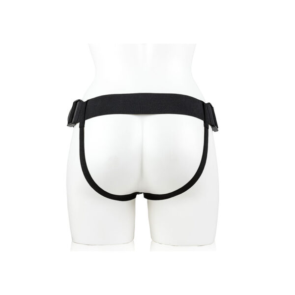 Realrock Hollow Strap-On With Balls 7" Tan - Image 3