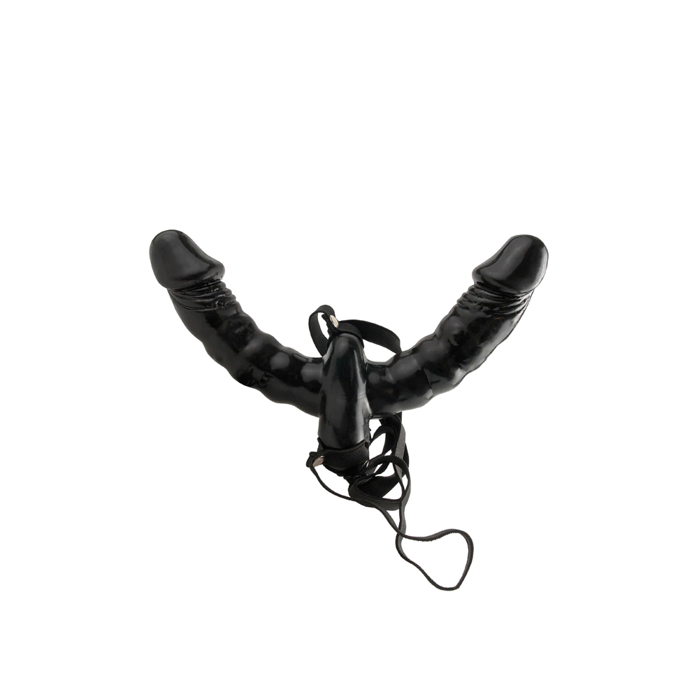 Fetish Fantasy Series Vibrating Double Delight Strap-On Black 2 Fetish Fantasy Series Vibrating Double Delight Strap-On Black - Image 2