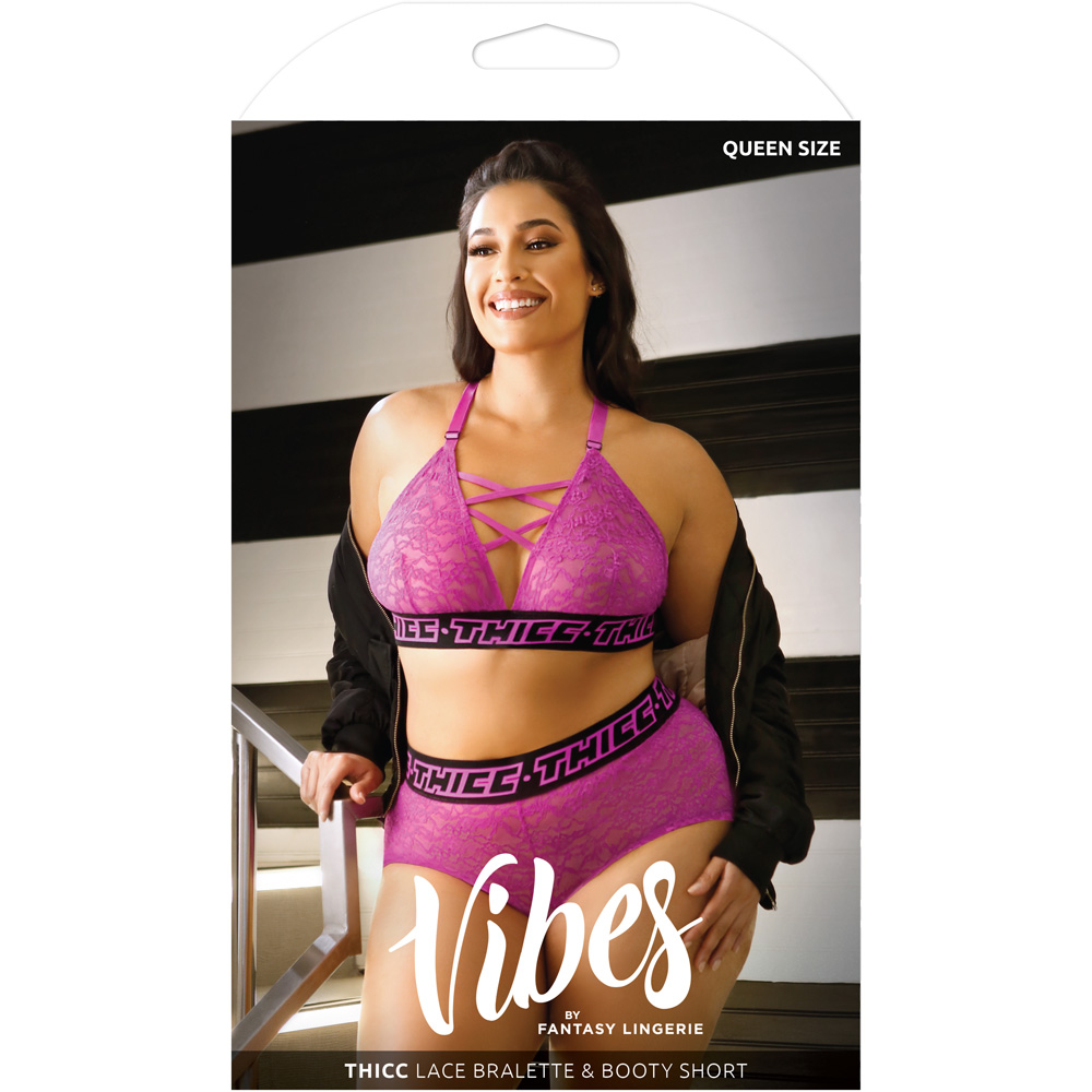 Thicc Lace Bralette & Booty Short Queen 1 Thicc Lace Bralette & Booty Short Queen