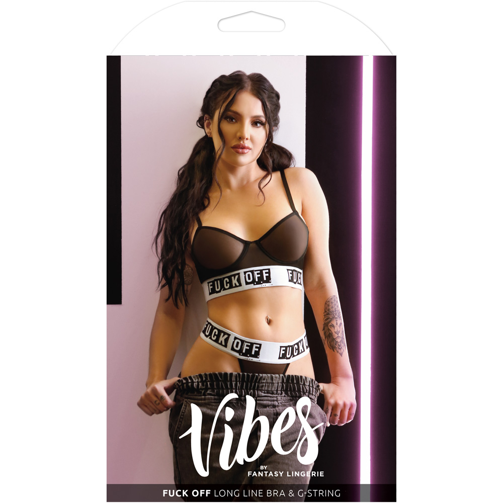 Fuck Off Longline Bra & Thong M/L 1 Fuck Off Longline Bra & Thong M/L
