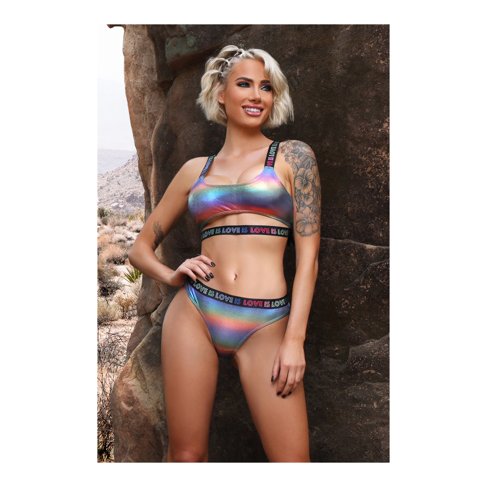 Love Is Love Crop Top & Panty M/L 2 Love Is Love Crop Top & Panty M/L - Image 2