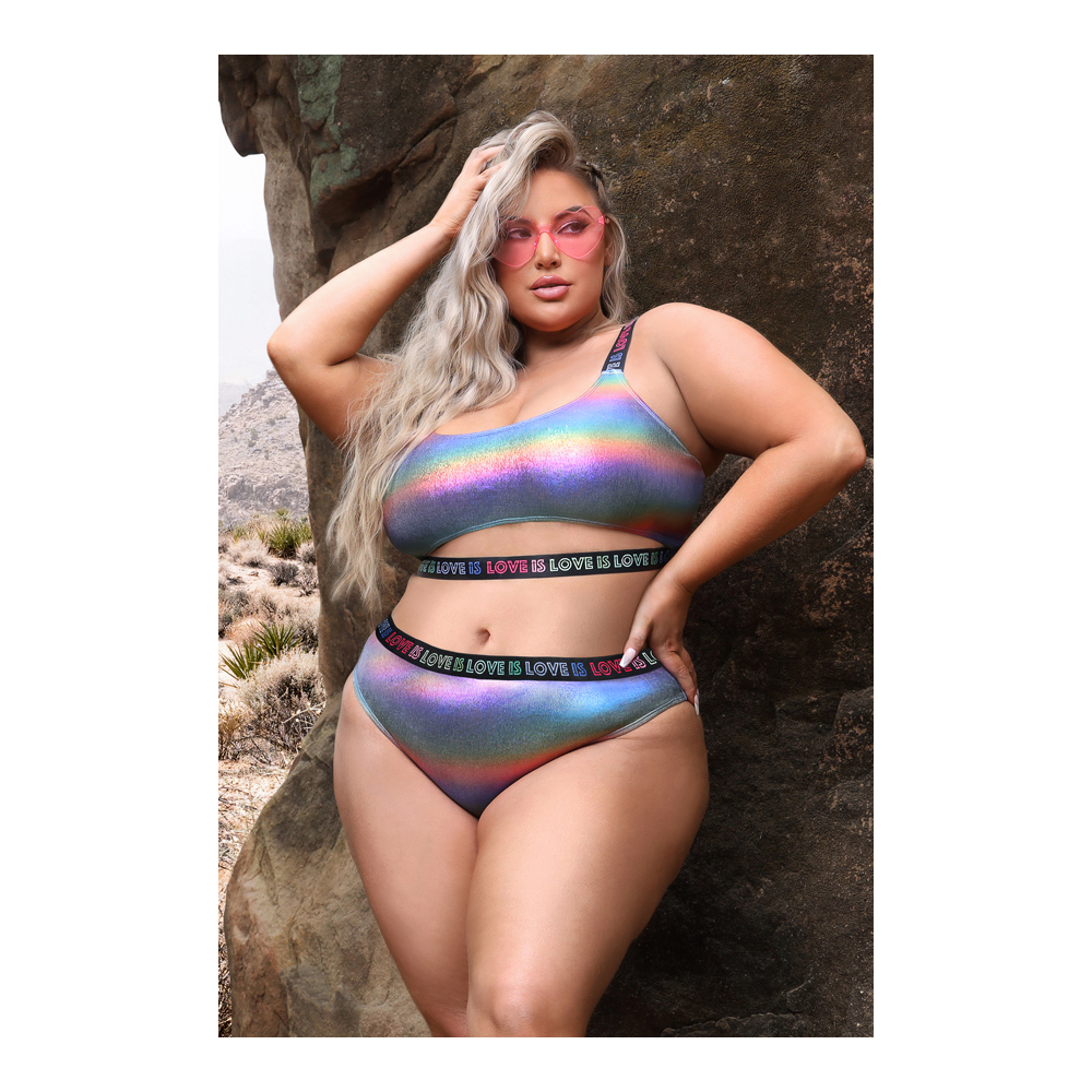 Love Is Love Crop Top & Panty Queen Size 2 Love Is Love Crop Top & Panty Queen Size - Image 2