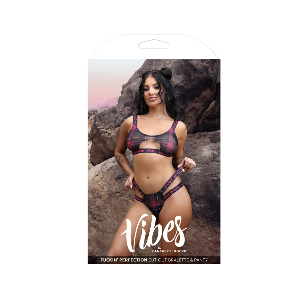Fuckin' Perfection Cutout Bralette & Panty L/Xl 1 Fuckin' Perfection Cutout Bralette & Panty L/Xl