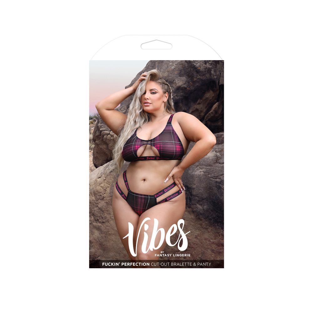 Fuckin' Perfection Cutout Bralette & Panty Queen Size 1 Fuckin' Perfection Cutout Bralette & Panty Queen Size