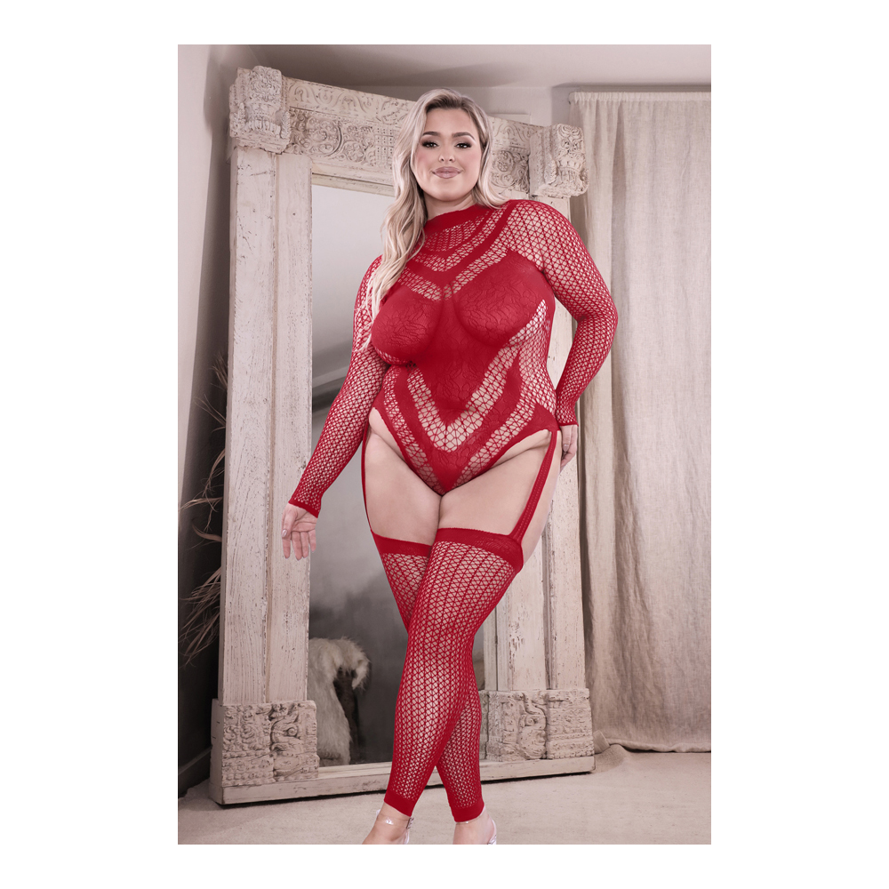 Infatuation Open Back Long Sleeve Teddy Bodystocking Queen 2 Infatuation Open Back Long Sleeve Teddy Bodystocking Queen - Image 2