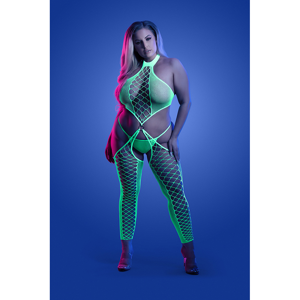 High Voltage High Neck Bodystocking & G-String Queen Size 2 High Voltage High Neck Bodystocking & G-String Queen Size - Image 2
