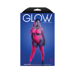 Wavelength Cutout Rhinestone Teddy Bodystocking Queen Size
