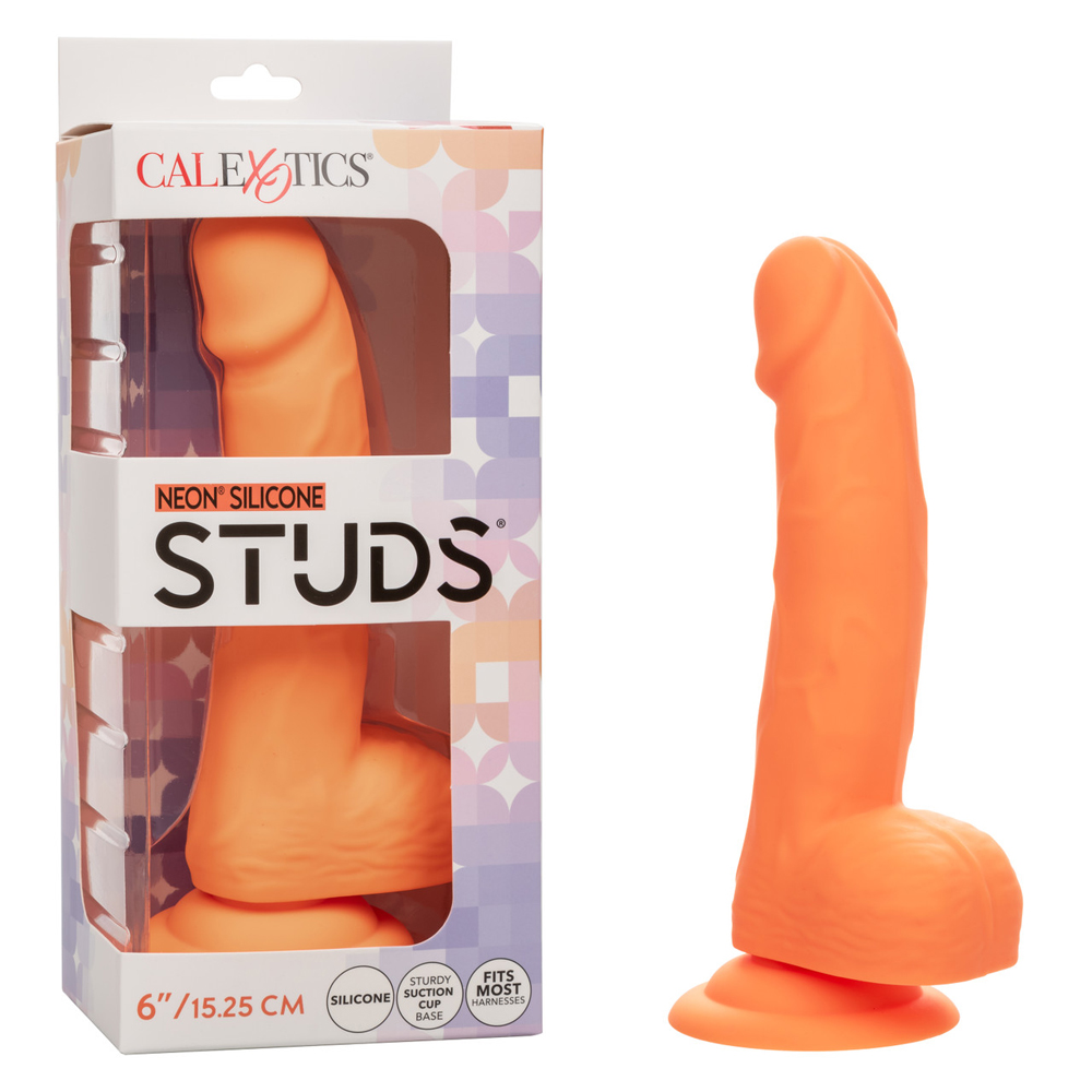Neon Silicone Studs 6" Orange 1 Neon Silicone Studs 6" Orange