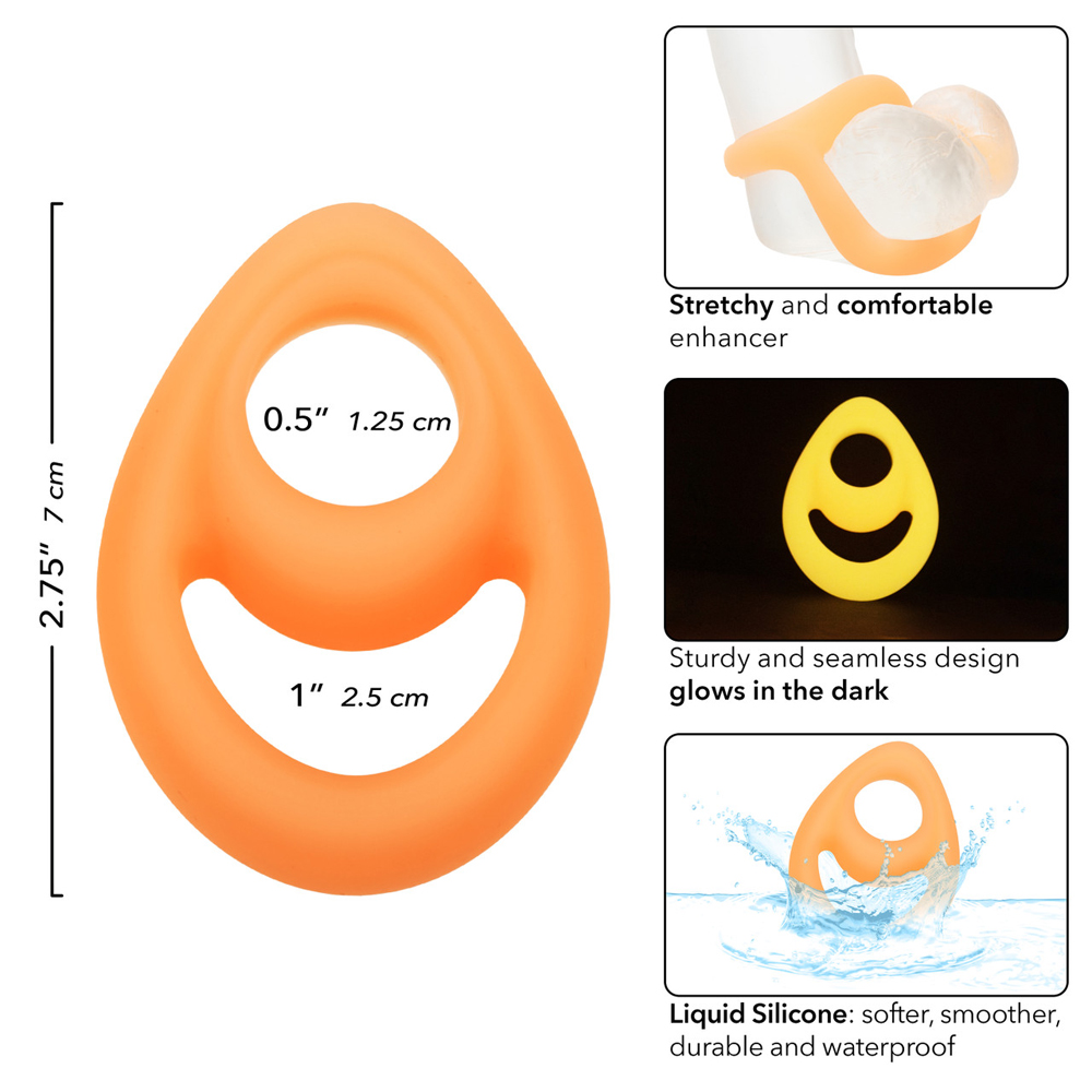 Alpha Glow-In-The-Dark Liquid Silicone Teardrop Ring 3 Alpha Glow-In-The-Dark Liquid Silicone Teardrop Ring - Image 3
