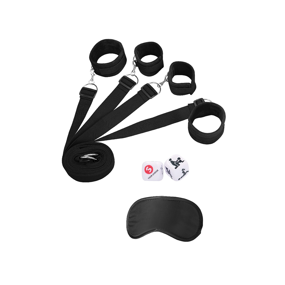 Ouch! Black & White Bed Bindings Restraint System 2 Ouch! Black & White Bed Bindings Restraint System - Image 2