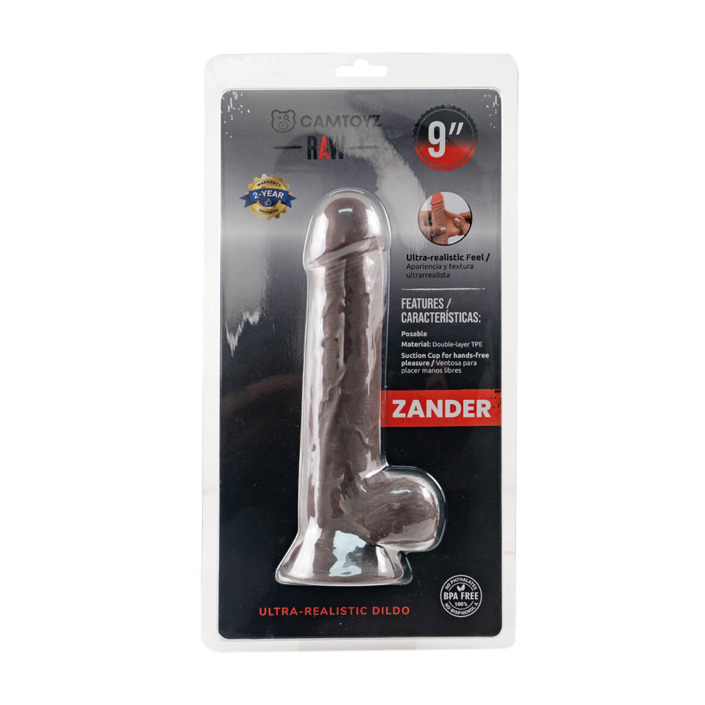 Ultra Realistic Raw Coffee Zander 9"" Dildo 1 Ultra Realistic Raw Coffee Zander 9"" Dildo