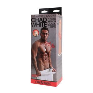 Signature Cocks Chad White 8.5" Ultraskyn Cock With Removable Vac-U-Lock Suction Cup