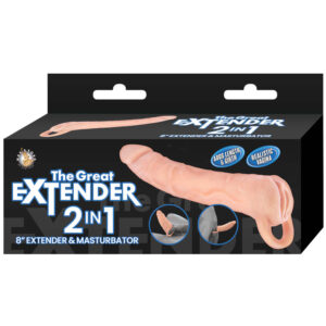 The Great Extender 2-In-1 8" Extender & Masturbator White
